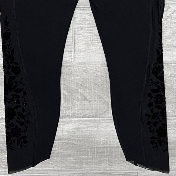 Athleta Limited Edition Velvet Rose Powervita 7/8 Tight Leggings in Black Size L - Picture 11 of 16
